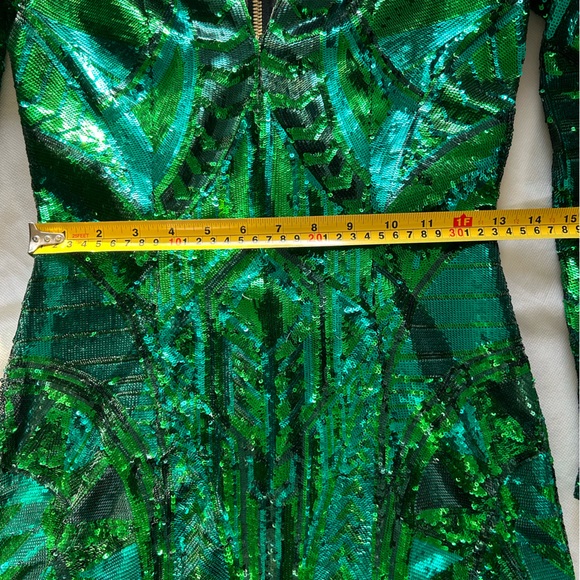 Balmain sequin dress emerald green - Picture 11 of 12